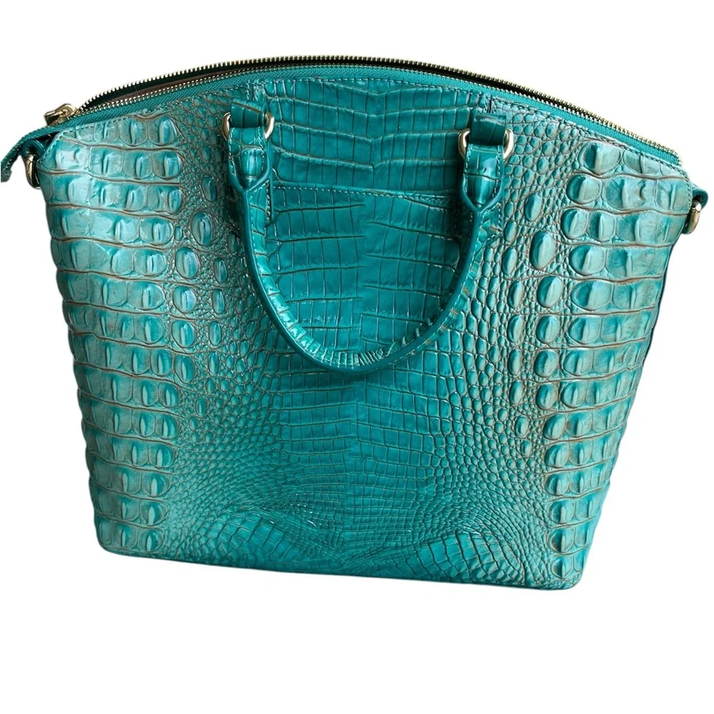 Brahmin Large Duxbury Satchel Mermaid Melbourne EUC - Picture 2 of 9